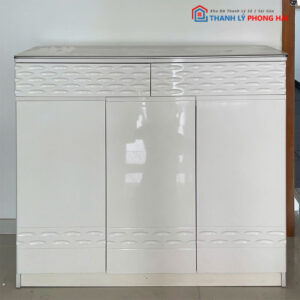 Tủ Giày 1m Màu Trắng 3 Cánh Mở Cũ