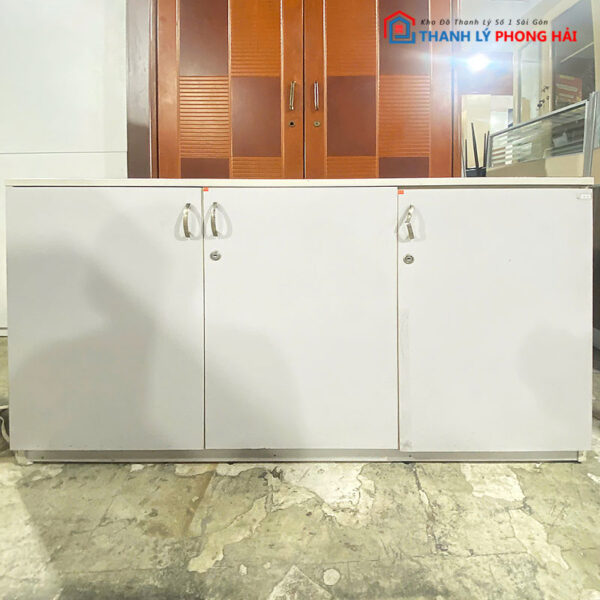 Tủ Hồ Sơ 3 Cánh 1m35 Bằng Gỗ MDF Cũ