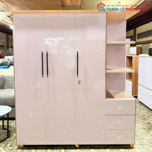 Thanh Lý Tủ Nhựa 3 Cánh Kèm Kệ Trang Trí Mới 99%