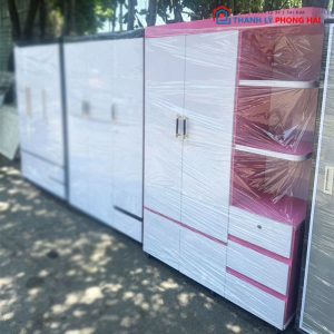 Thanh Lý Tủ Quần Áo 1m25 Kèm Tủ Trưng Bày Mới 99% (Nhiều Màu)