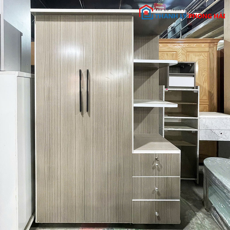 tu-quan-ao-1m25-kem-tu-trung-bay-3 Thanh Lý Tủ Quần Áo 1m25 Kèm Tủ Trưng Bày Mới 99% (Nhiều Màu)