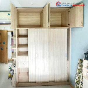 Tủ Quần Áo Kịch Trần Cũ 2m5 Gỗ Công Nghiệp