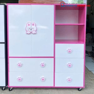 Thanh Lý Tủ Quần Áo Nhựa 1m Cho Bé Dễ Thương Mới 99% (Nhiều Màu)