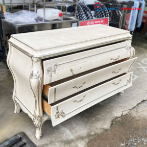 Tủ Tivi Tân Cổ Điển 1m2 Chạm Hoa Văn Cũ