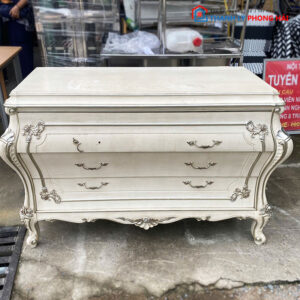 Tủ Tivi Tân Cổ Điển 1m2 Chạm Hoa Văn Cũ