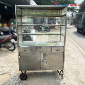 Xe Bán Đồ Ăn Inox 1m1 Cũ