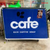 Xe Cafe Take Away 1m Mặt Kính Màu Xanh Dương Cũ