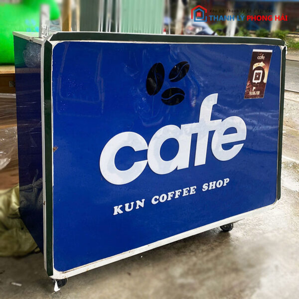 Xe Cafe Take Away 1m Mặt Kính Màu Xanh Dương Cũ