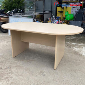 Bàn Họp Oval 1m8 Gỗ MDF Cũ