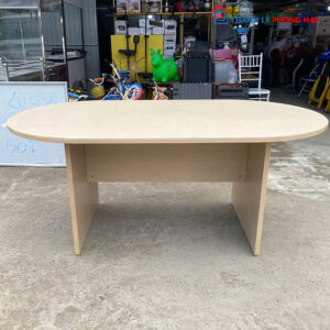 Bàn Họp Oval 1m8 Gỗ MDF Cũ