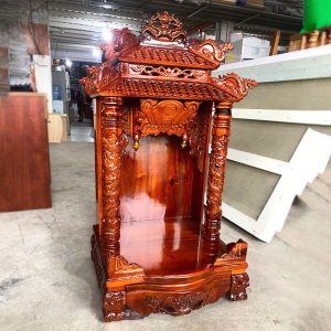 Bàn Thờ Ông Địa Mái Ngói Gỗ Tràm Mới 99% (Nhiều Size)