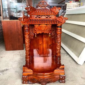 Bàn Thờ Ông Địa Mái Ngói Gỗ Tràm Mới 99% (Nhiều Size)