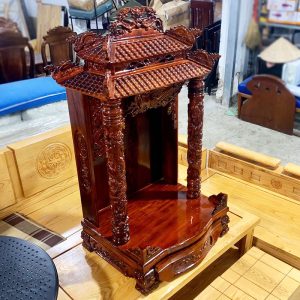 Bàn Thờ Ông Địa Mái Ngói Gỗ Tràm Mới 99% (Nhiều Size)