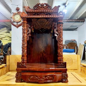 Bàn Thờ Ông Địa Mái Ngói Gỗ Tràm Mới 99% (Nhiều Size)