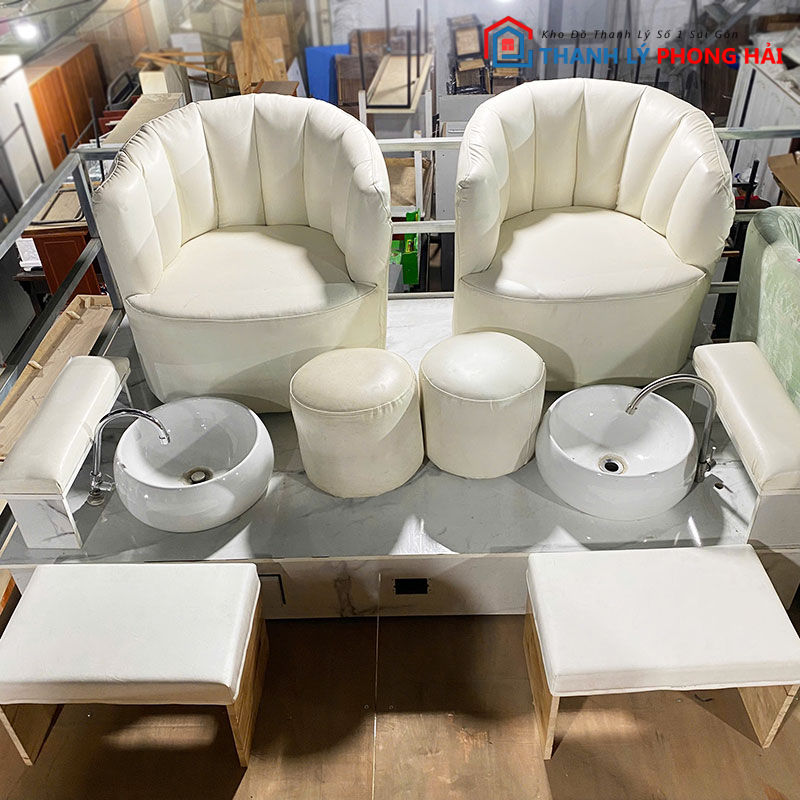 bo-ghe-nail-1m8-mau-trang-1-2 Bộ Ghế Nail 1m8 Màu Trắng Kèm Bồn Rửa Chân