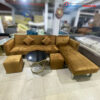 Thanh Lý Bộ Sofa Bed Nhung Vàng 2m6 Mới 99%