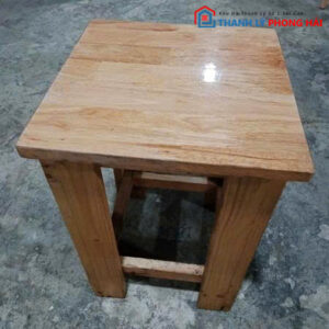 Ghế Ăn Gỗ Cao Su Không Tựa Cũ