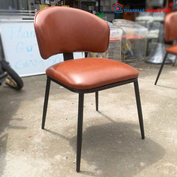 Thanh Lý Ghế Cafe Bọc Da Nâu May Viền Mới 99%