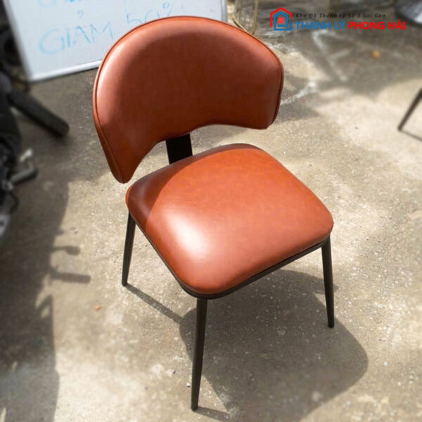 Thanh Lý Ghế Cafe Bọc Da Nâu May Viền Mới 99%