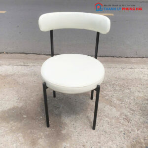 Thanh Lý Ghế Cafe Đệm Simili Trắng Mới 99%