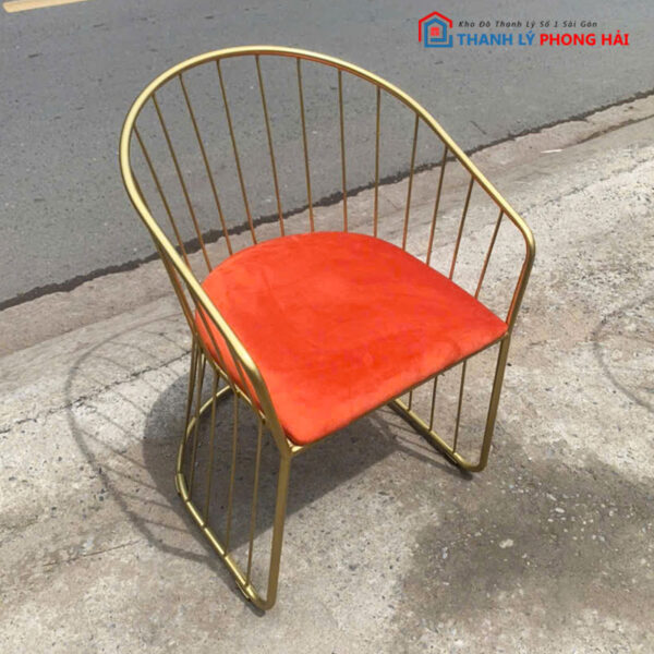 Thanh Lý Ghế Khung Đồng Bọc Nhung Mới 99%
