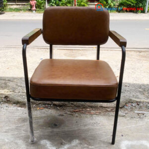 Thanh Lý Ghế Sofa Cafe Đệm Simili Nâu Mới 99%
