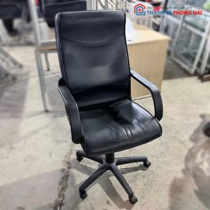 Ghế Xoay Hòa Phát Cũ Bọc Da Đen Cao Cấp