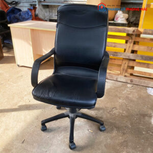 Ghế Xoay Hòa Phát Cũ Bọc Da Đen Cao Cấp