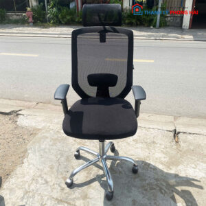 Ghế Xoay Lưng Lưới Tay Chữ T Có Tựa Đầu Cũ