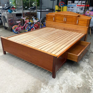 Giường Gỗ 1m6 Có Hộc Kéo Tiện Lợi Cũ