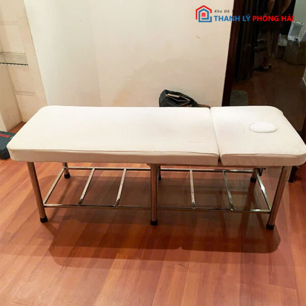 Giường Spa 1m8 Màu Trắng Cũ