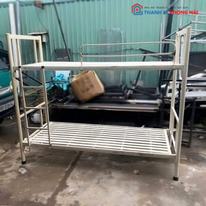 Giường Tầng Sắt Màu Kem 80cm Cũ