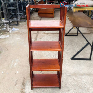 Kệ Sách 45cm Bằng Gỗ Màu Nâu Đỏ Cũ