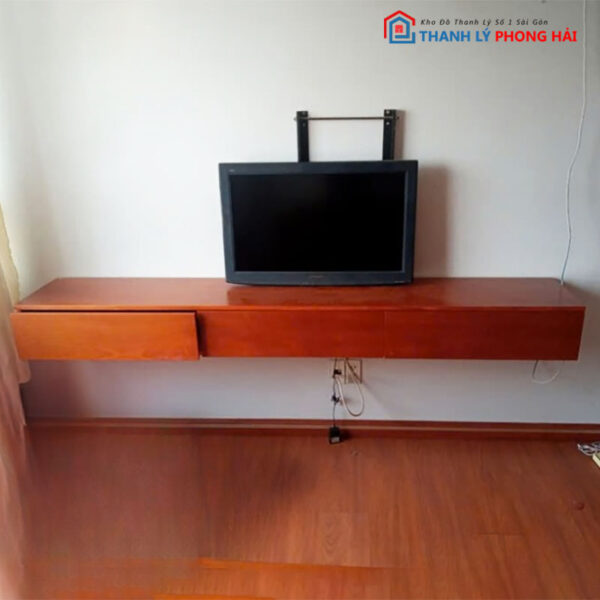 Kệ Tivi Treo Màu Nâu Gỗ Cũ