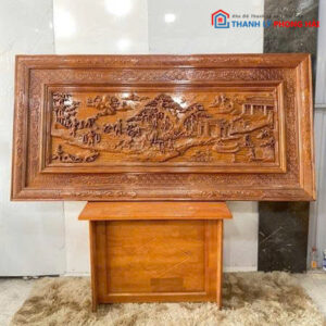 Thanh Lý Tranh Đồng Quê Gỗ Tự Nhiên (Nhiều Size) Mới 99%