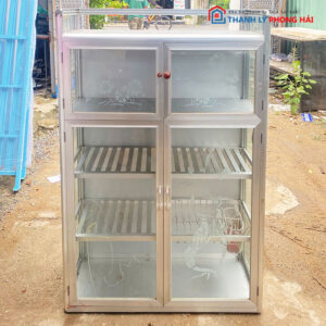Tủ Chén Nhôm Kính Cũ 77cm