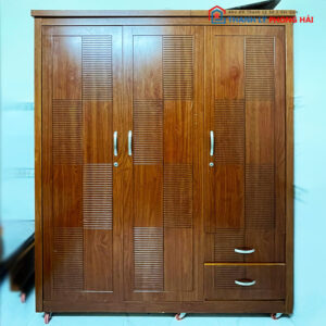 Tủ Gỗ MDF 3 Cánh 1m6 Kiểu Truyền Thống