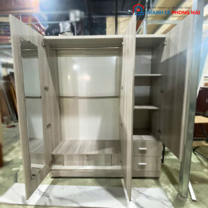 Tủ Quần Áo 1m6 Gỗ MDF 3 Cánh Cũ