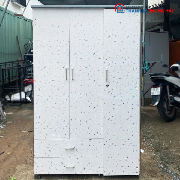 Tủ Quần Áo Nhựa Cũ 3 Cánh 1m2