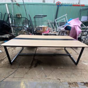 Bàn Họp Mặt Ghép 2m4 Chân Chữ U Cũ
