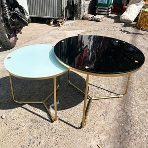 Thanh Lý Bàn Trà Đôi Chân Mạ Vàng Mới 99%