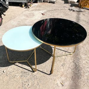 Thanh Lý Bàn Trà Đôi Chân Mạ Vàng Mới 99%