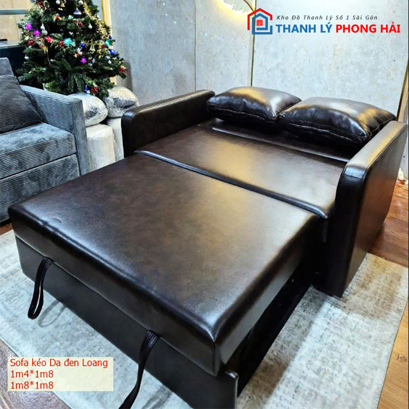 bang-sofa-bed-boc-da-gap-gon-1-1 Băng Sofa Bed Bọc Da Gấp Gọn Mới 99% (Nhiều Màu)