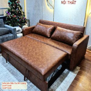 Băng Sofa Bed Bọc Da Gấp Gọn Mới 99% (Nhiều Màu)