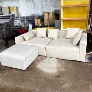 Băng Sofa Da Trắng 2m3 Cũ