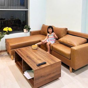 Băng Sofa Góc L Bọc Vải - Da