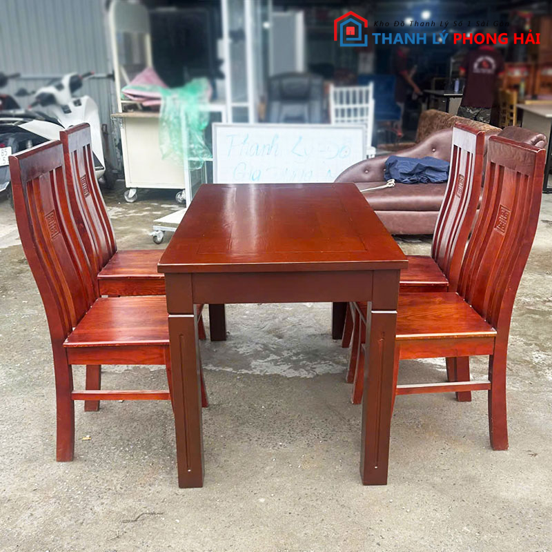 bo-ban-an-1m2-go-tu-nhien-cu-1-1 Bộ Bàn Ăn 1m2 Gỗ Tự Nhiên Cũ