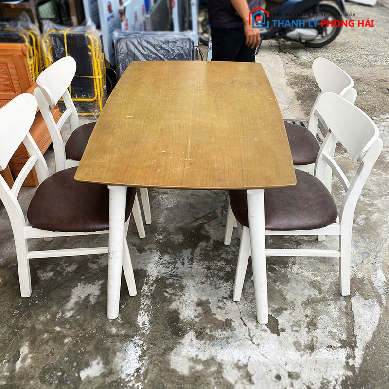 bo-ban-an-mango-4-ghe-cu-1m2-1 Bộ Bàn Ăn Mango 4 Ghế Cũ 1m2