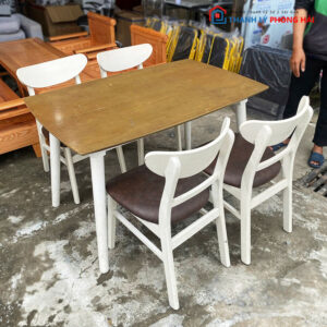 Bộ Bàn Ăn Mango 4 Ghế Cũ 1m2