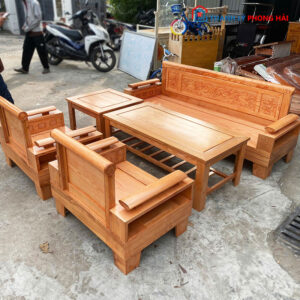 Bộ Salon Gỗ 2m Gồm 5 Món Mới 99%